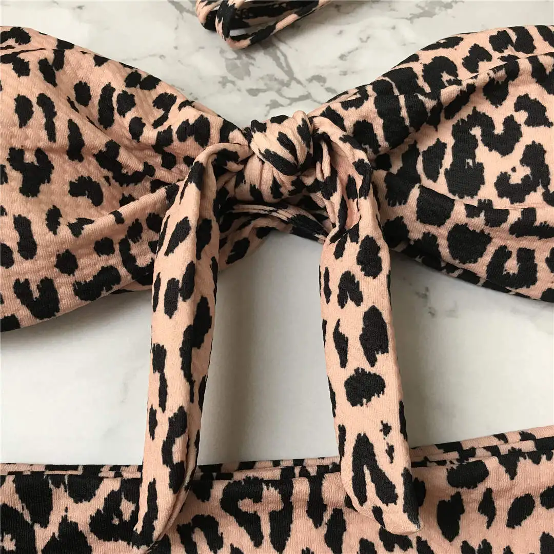 Sexy Leoparden-Polka-Dot-Bikini mit Knoten, brasilianischer Stil, Damen-Badeanzug, zweiteiliges Bikini-Set, Badebekleidung, Badeanzug V643 – Detail 21