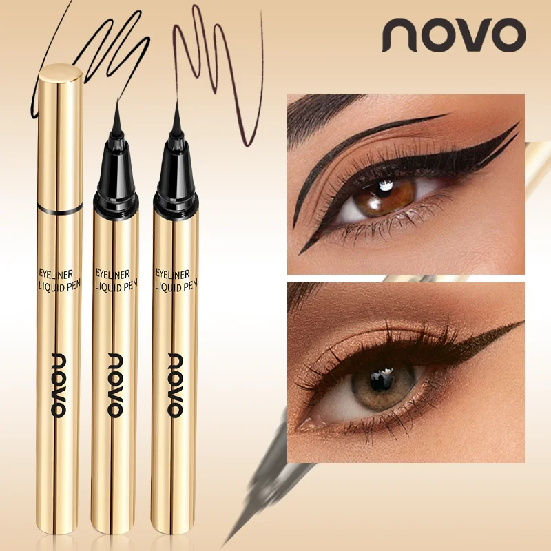 ปากกาอายไลเนอร์ชนิดน้ำปลายแหลมพิเศษ - ติดทนนาน กันน้ำ ไม่เลอะเทอะ แห้งเร็ว ปลายเรียวเล็ก เขียนเส้นคมชัด