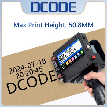 DCODE 530PLUS 50 مللي متر المحمولة يده طابعة نافثة للحبر الحرارية QR الباركود دفعة رقم الشعار تاريخ انتهاء الصلاحية TIJ آلة الترميز