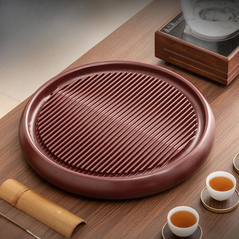 

High-end new round bakelite tea tray for home use