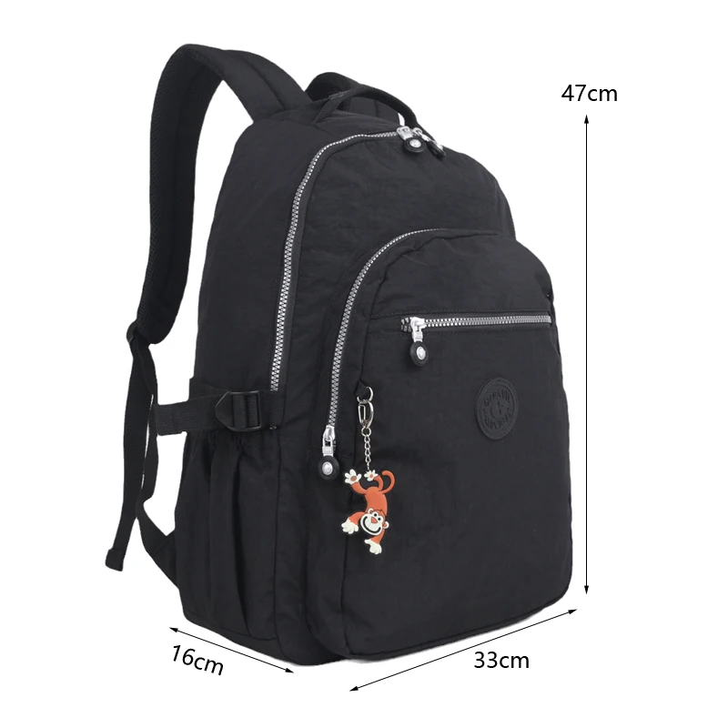 

Large Capaci Waterproof Nylon Bapa Double oulder Travel Outdoor Casual Women's Bag Multi-layer Simple Design Travel Bag