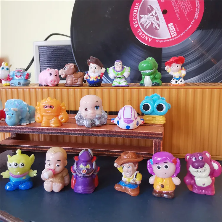 Disney Toy Story Mini Dolls Alien Woodys Buzz Lightyears Action Figures PVC Model Toy Car Decoration Cake Ornament Children Gift