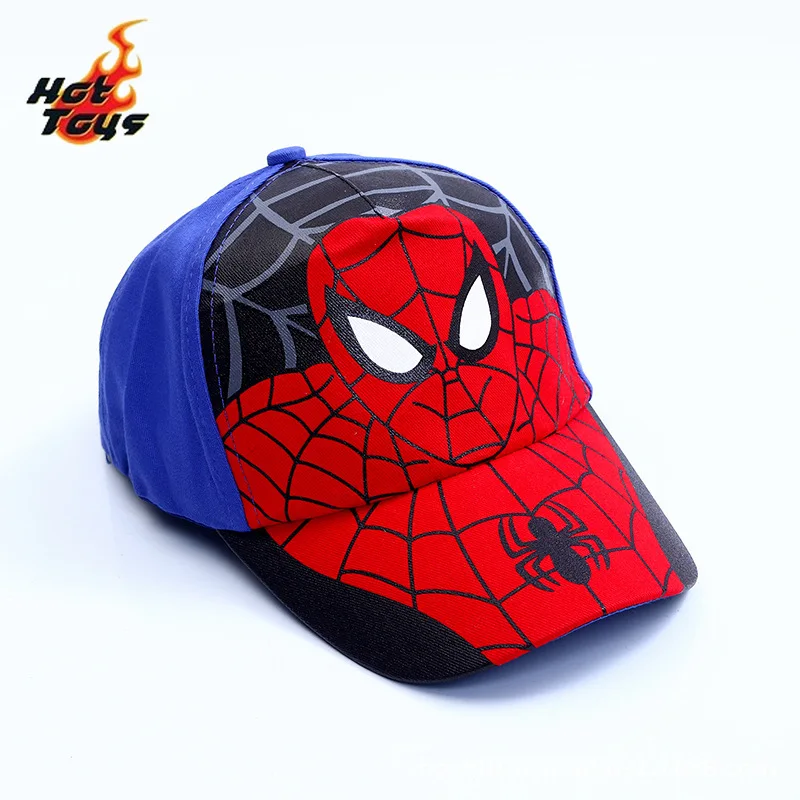 HotToys Spiderman Berretto da baseball Supereroe Periferico Ragazzi Ragazze Cappelli Puntelli Cosplay Cappello da sole Regalo per bambini Accessorio di moda 3-7 anni