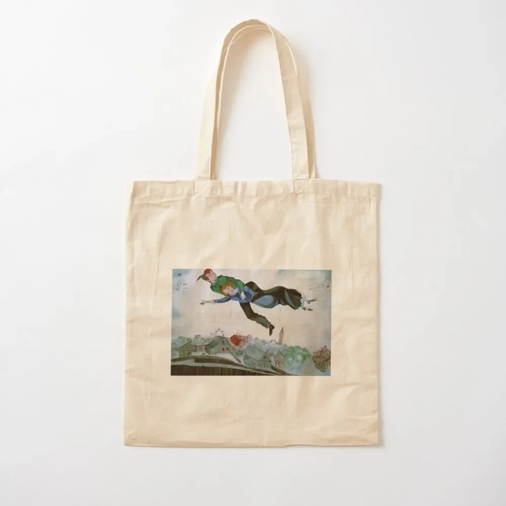 

Over the city by Marc Chagall Tote Bag cloth bag woman foldable reusable bag Shopper large size bags