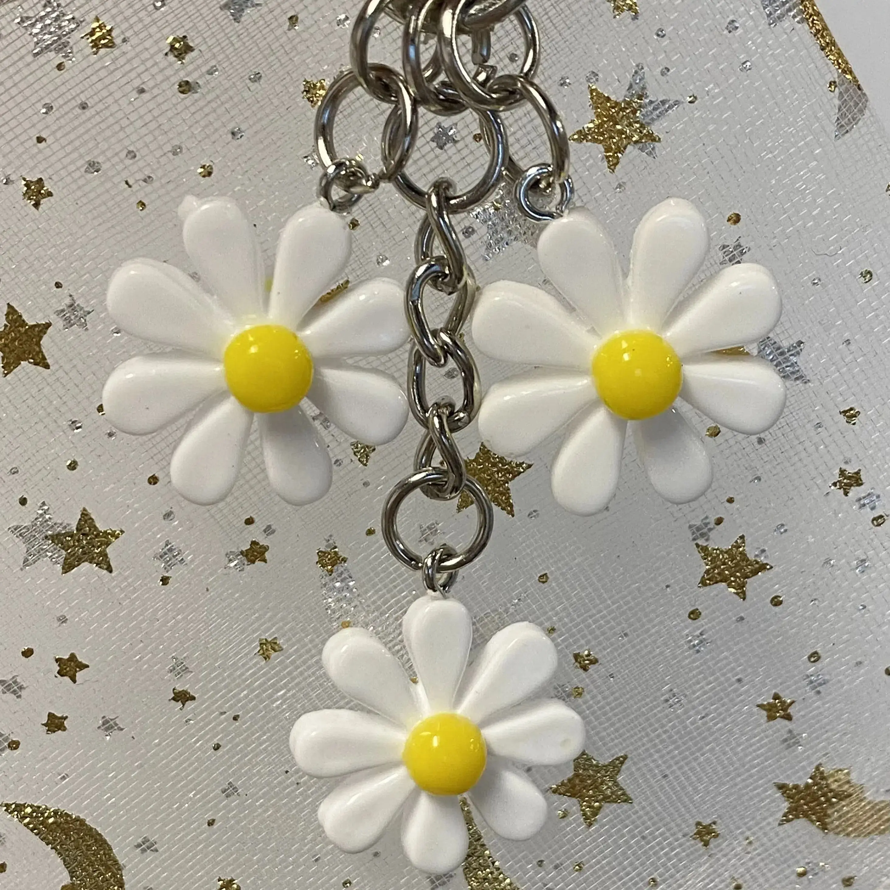 سلسلة مفاتيح ديزي بيضاء ، هدية زخرفية أنيقة للنساء ، لطيفة ، 1 * * #2