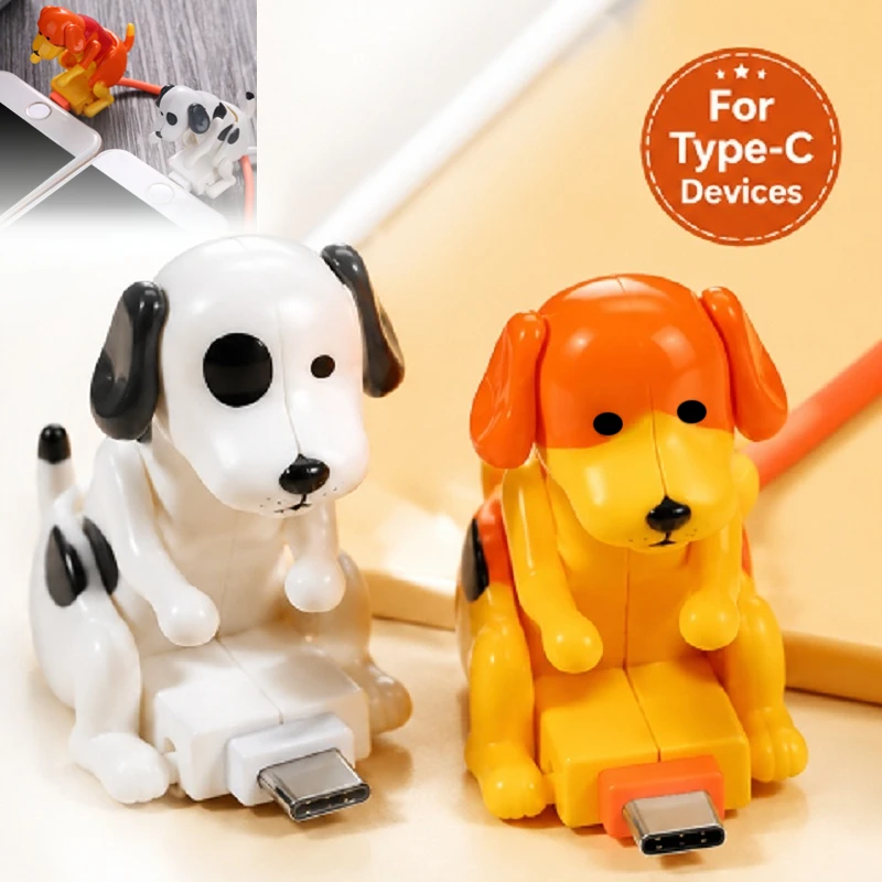 Funny Humping Dog Fast Charger Cable Data Cable For iPhone IOS Android Type-C Mobile Phone Charger Line Decompression Toys