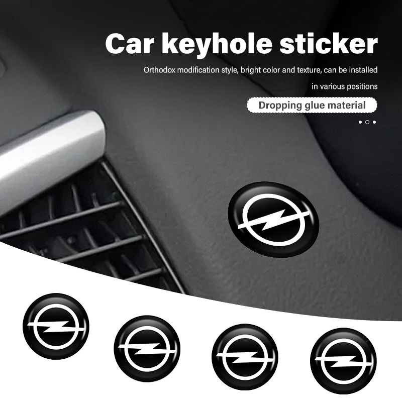 8pcs Car Door Keyhole Sticker Lock Protector Anti-blocking Decal For Opel Insignia Corsa Zafira Mokka Grandland Antara Ampera