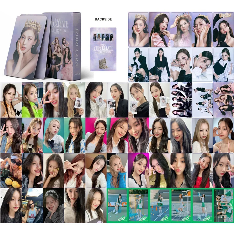 54pcs/set Kpop ITZY Lomo Cards BEST FRIENDS FOREVER 2022 Greeting Season Photo album Cards Photocard Postcard Pictures Fans Gift