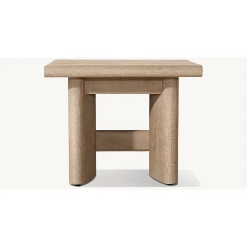 كراسي استلقاء للتشمس من خشب الساج على الطراز الحديث، طاولة جانبية لحمام السباحة في الهواء الطلق، مجموعة حديقة صغيرة، فناء أو فندق