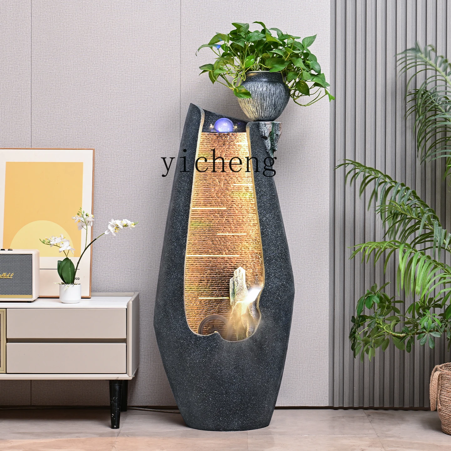 

FY water wheel ornament living room floor-to-ceiling lucky decoration