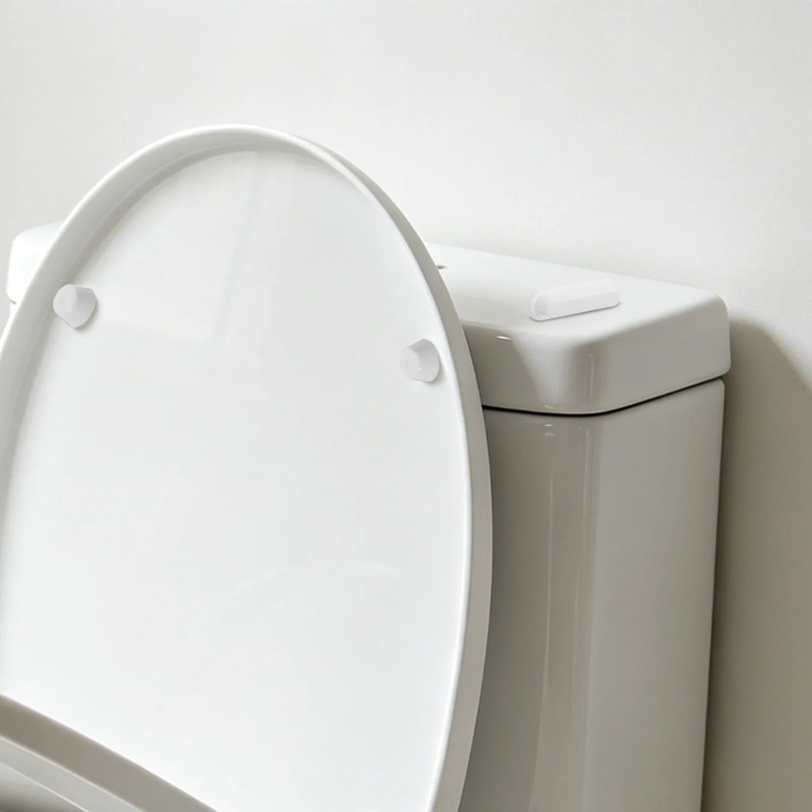 12Pcs Toilet Seat Bumper Pads Non Slip Noise Dampening Bathroom Lid Spacers Stable Anti Shock Toilet Cushion Replacement Plastic