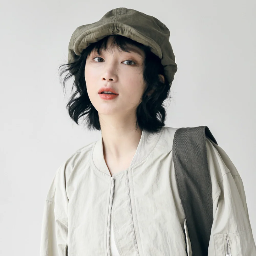 New Plus Size Newsboy Caps Cotton Dome Berets Hat Painters Hats