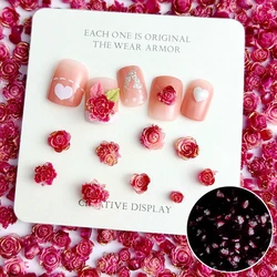 30PCS 3D Glitter Acrylic Flowers Nail Art Charms Accessories Parts For Manicure Decor Nails Decoration Design Supplies Materials