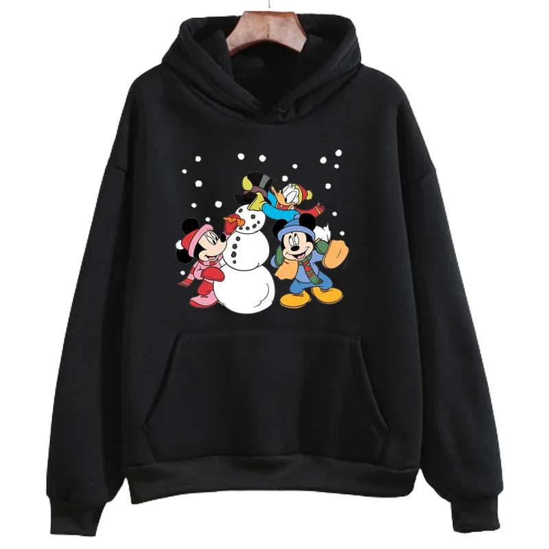 Christmas Snowman Graphic Printed Hoodie Fashion O-Neck Streetwear Women\'s Sweatshirt Clothes Autumn Feamle Hoodies Pullover Top