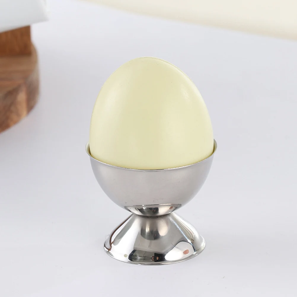 

3 Pcs Stainless Steel Cup Silver Color Holder Tray Rack for Kitchenware Steaming Eggs Stylish Design Easy Clean Durability
