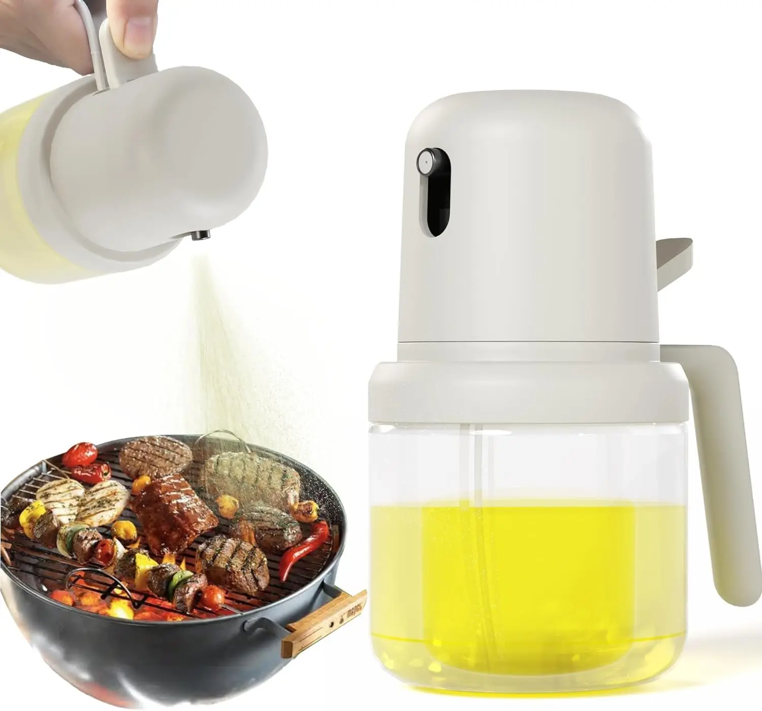 

Oil Sprayer for Cooking, 180ml OliveSprayer Mister Spray Bottle Air Fryer Vegetable Vinegar Oil Portable