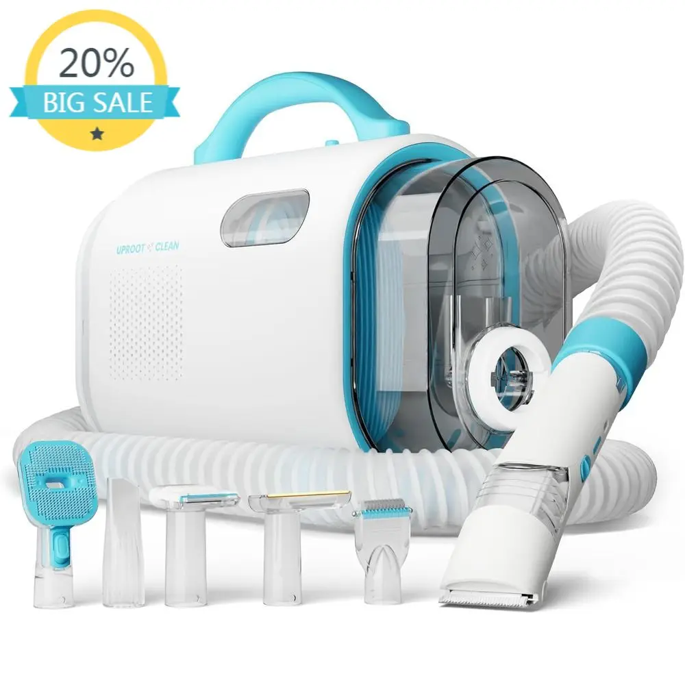 

7-in-1 Pet Grooming Vacuum Kit: All-in-One Brush, De-shed, Trim, Clean, Dry for Cats & Dogs