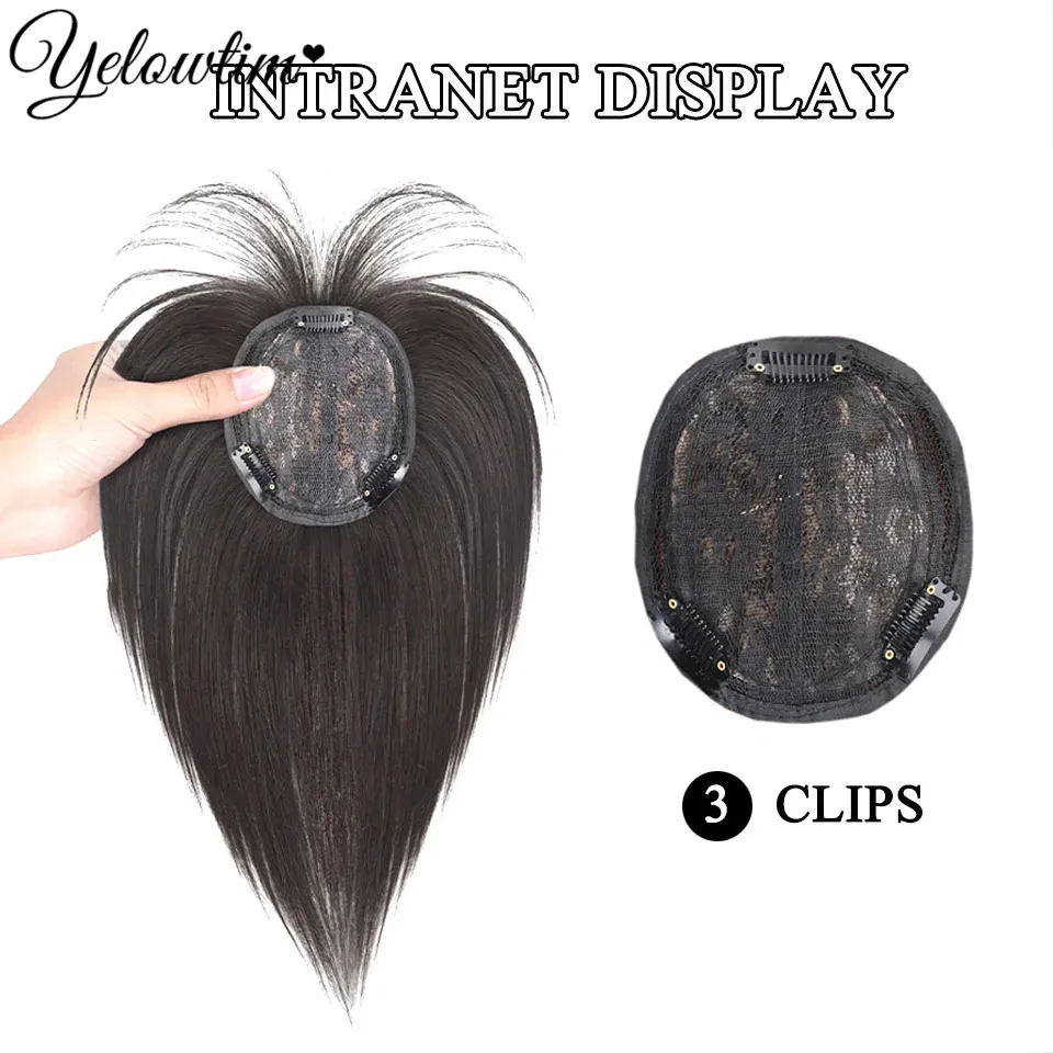 YELOWTIM Synthetic Natural Hair Bangs Side Fringe for Women 3D Middle Part False Bangs Clip-in Exrensions Invisible Hairpieces