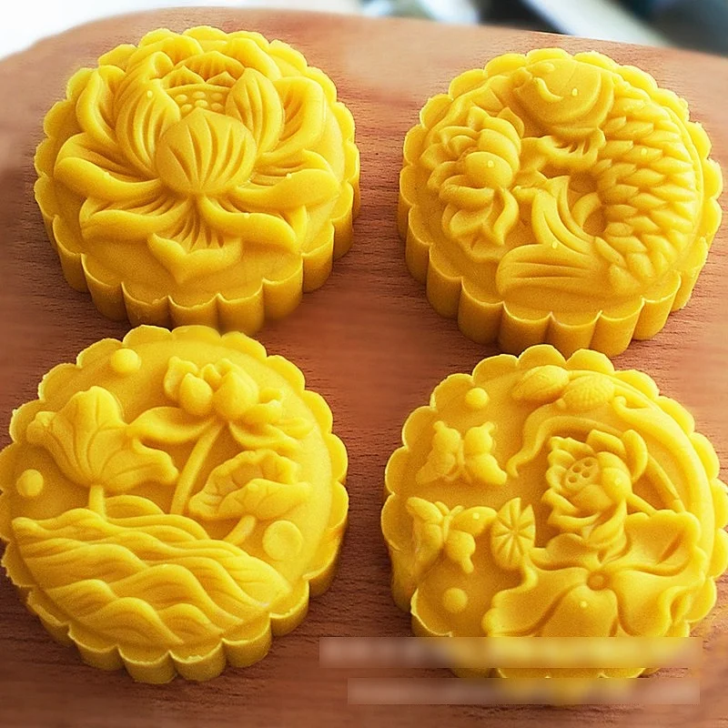 Thickened Large Mooncake Mold Handpressed Guangdong Style 3D Lotus Fish New Product Kitchen Baking Tools for Everyone