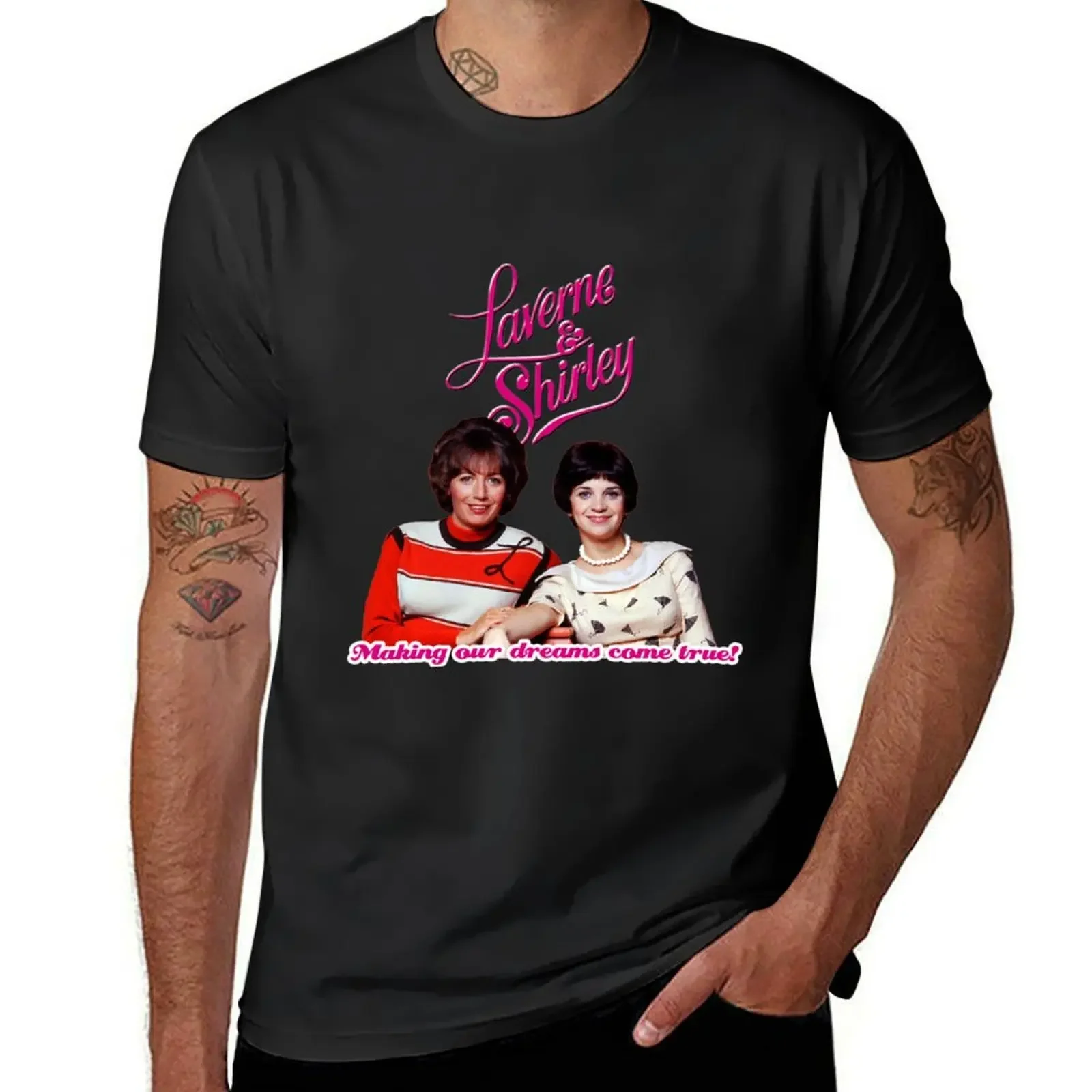 70s Laverne & Shirley Happy Days Spin off dreams tribute T-Shirt basketball graphic tees cotton graphic tees anime mens clothes