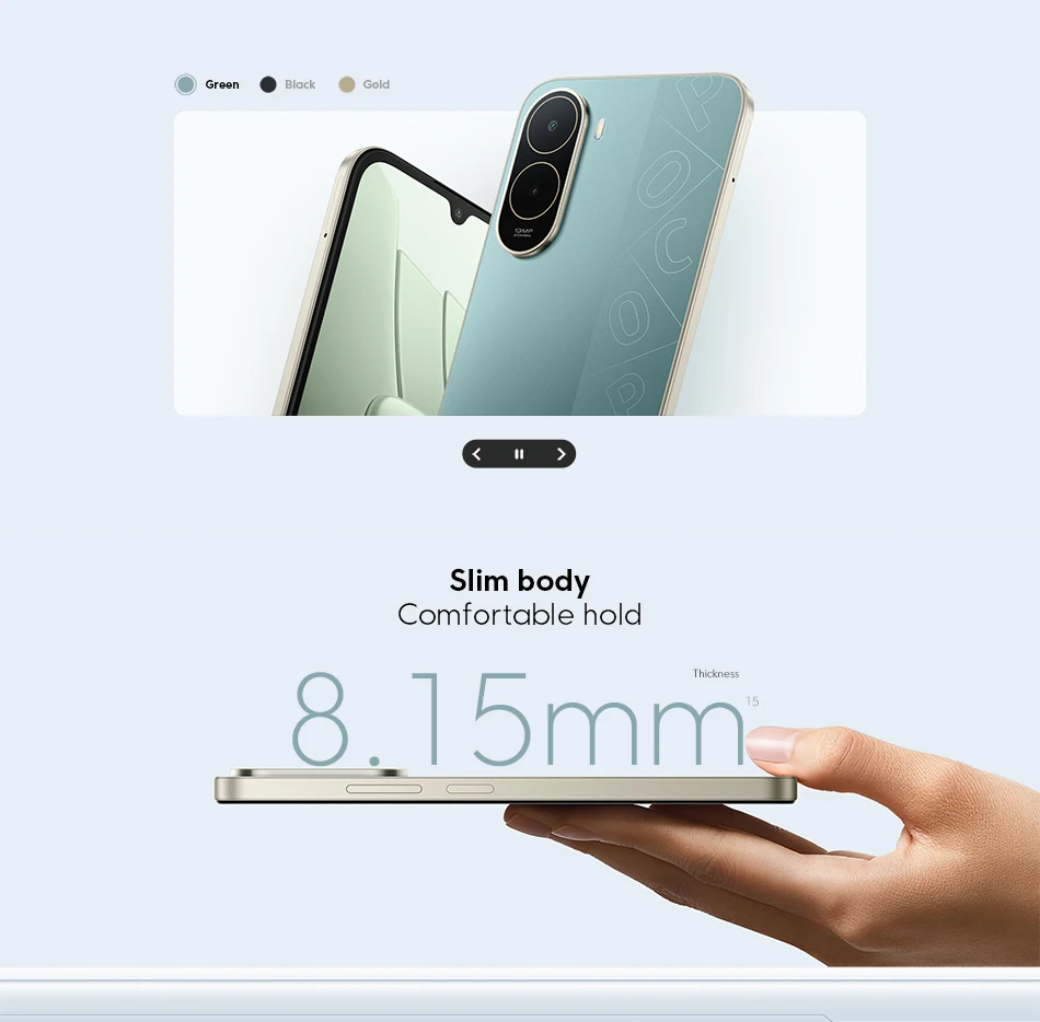 Global Version POCO C81 Pro smartphone UNISOC T7250 processor 6.9" LCD display 13MP main camera 6000mAh 3.5mm headphone