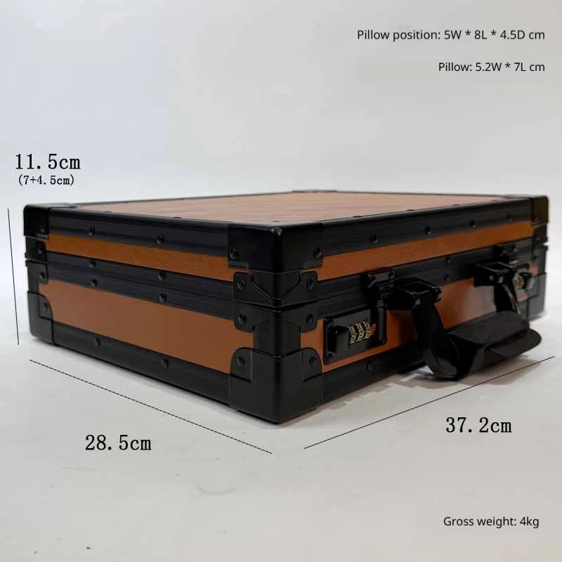New 24-Slot Rectangle Metal Handle Multifunction Watch Collectors Display Case Faux Suede Lining Shock Water Resistant Box