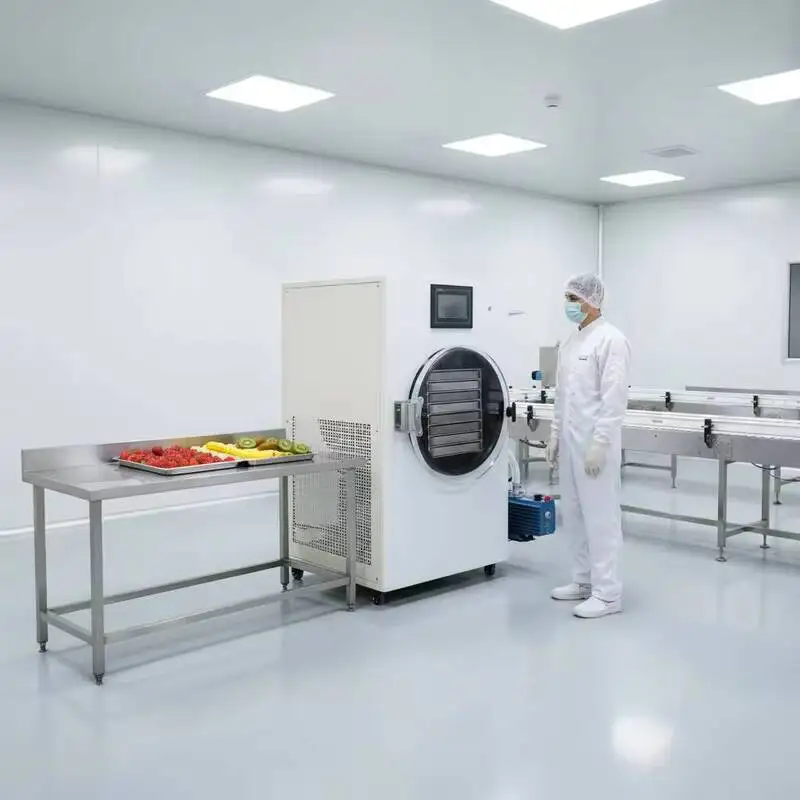 New Commercial 1-20kg Meat Candy Vegetable Fruit Coffee Flower Dryer Food Freeze Drying Machine