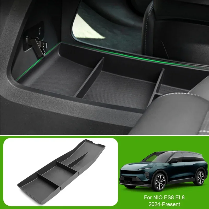 Car GPS Below Console Armrest Storage Organizer Tray For NIO ES8 EL8 2024-Present Auto Storage Container Interior Accessory