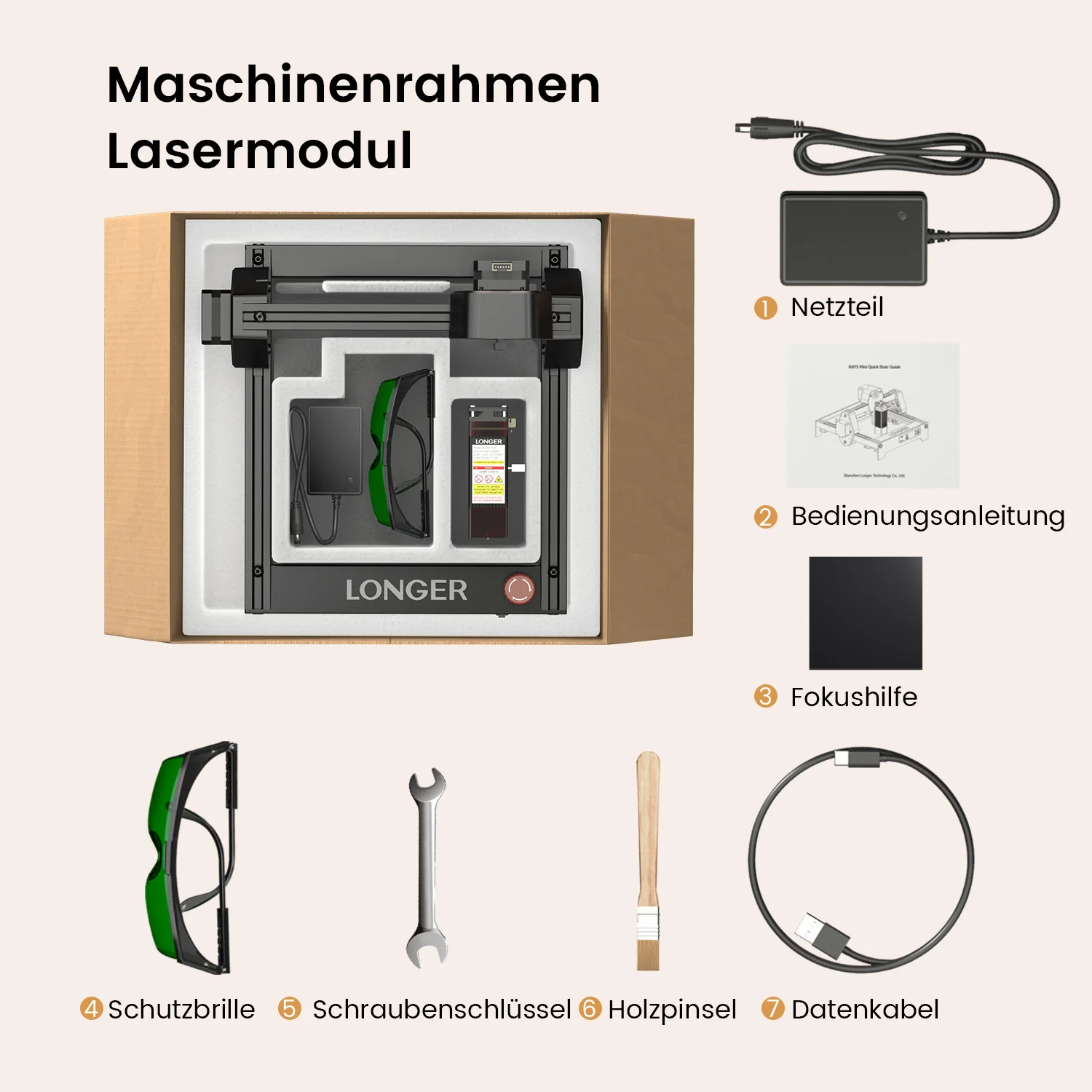 RAY5 mini 2.5W Macchina per incisione laser Incisore co2 CNC Legno Pelle Metallo Vetro Stampante portatile