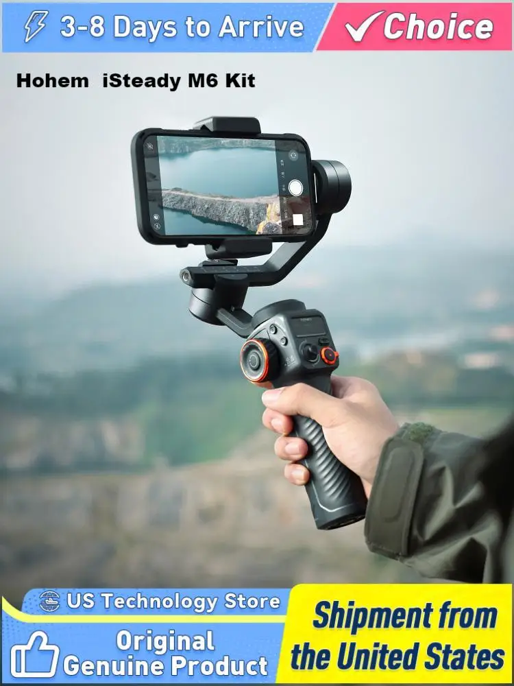 Hohem ISteady M6 Gimbal Stabilizer For Smartphone Upgrade 3-Axis Phone Gimbal Infinite Rotation OLED Display For Video Recording