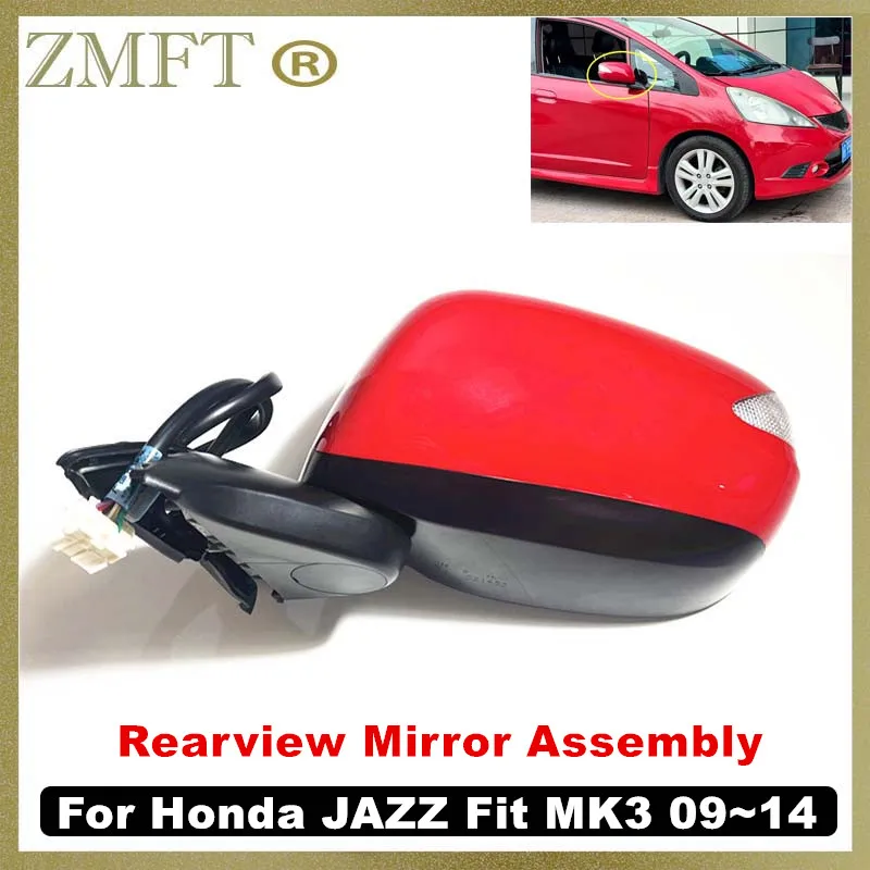 

7PINS Car Rearview Folding Side Mirror Assembly With Turn Signal Light FOR HONDA JAZZ FIT MK3 2009 2010 2011 2012 2013