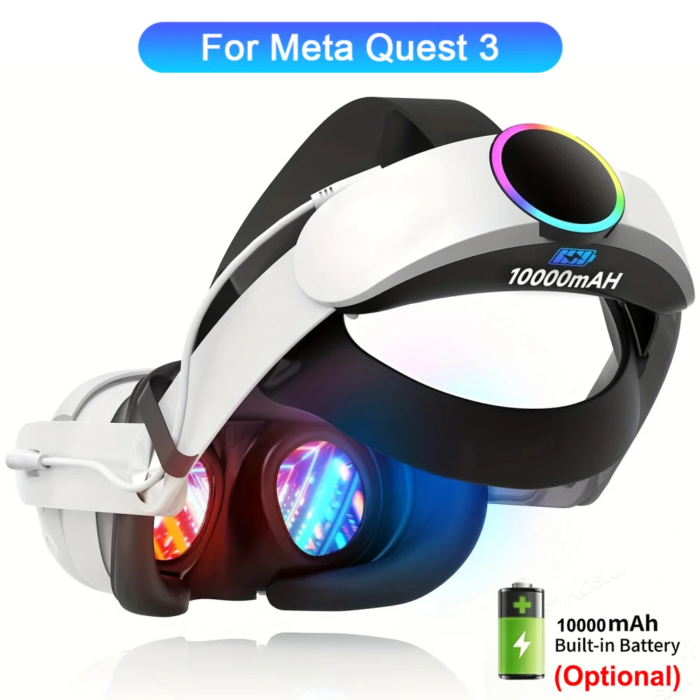 

for Meta Quest 3 Elite Strap with 10000mAh Battery VR Headset Fast Charging Head Strap Extend VR Playtime for Quest3 Accessories