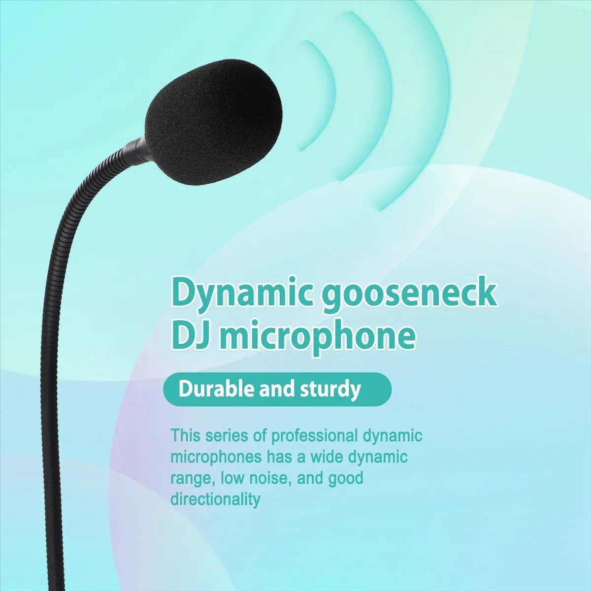 A48U Gooseneck Microphone 3 Pin Flexible Noise Reduction Gooseneck Plug in Microphone for Meeting Rooms