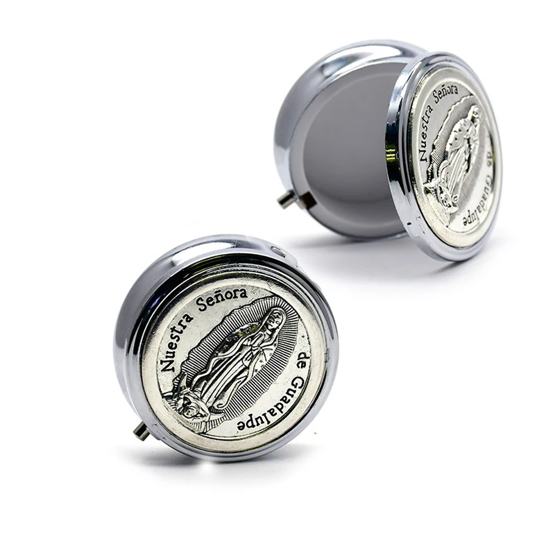 Caja de joyería de Santo Graal, rosarios de Metal Vintage, organizadores de collares, regalo religioso, caja de almacenamiento de pendientes de Iglesia de comuniones