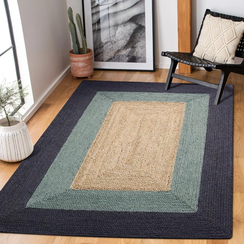 Handmade Jute Carpet, Living Room Coffee Table, Sofa Cushion, Nordic Minimalist and Luxurious Home Bedroom