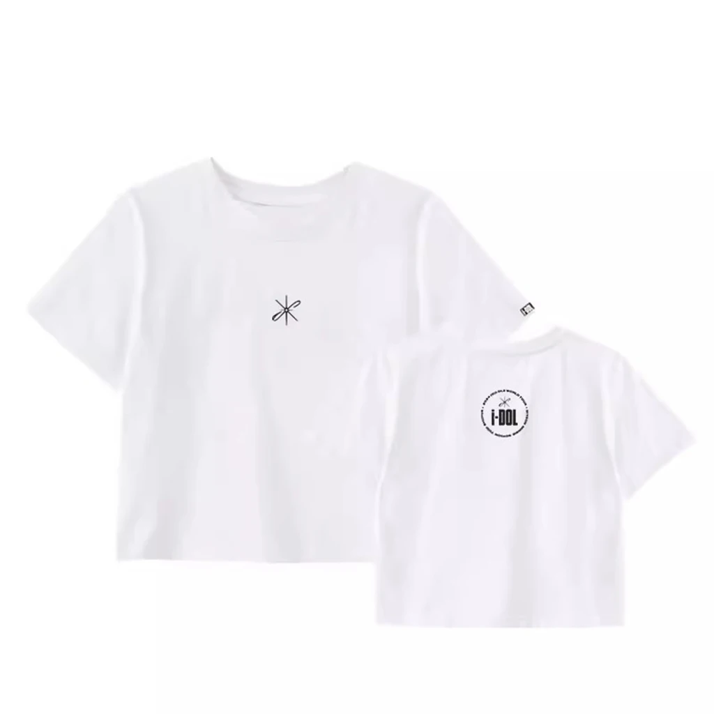 T-shirt damski letni casual top w stylu Harajuku O-neck z krótkim rękawem męska i damska bawełniana koszula z nadrukiem iDOL