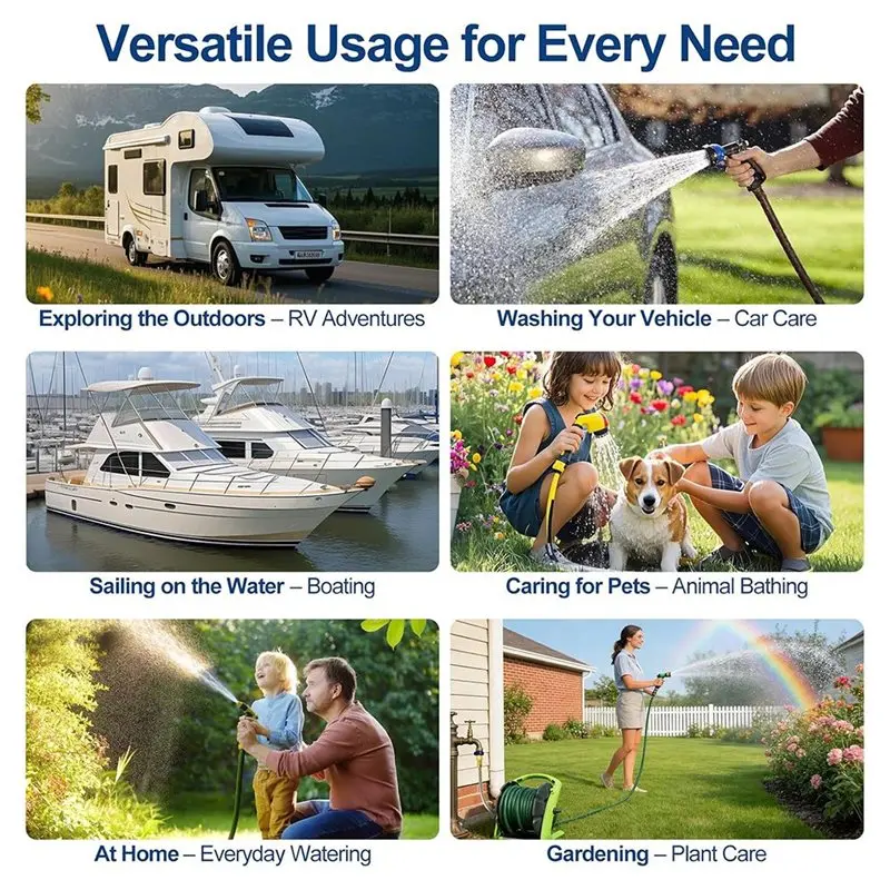 AU65-Leak-Proof 3/8-Inch Fittings RV Drinking Water Hose(3-FT) Includes Sealing Washers And Thread Seal Tape