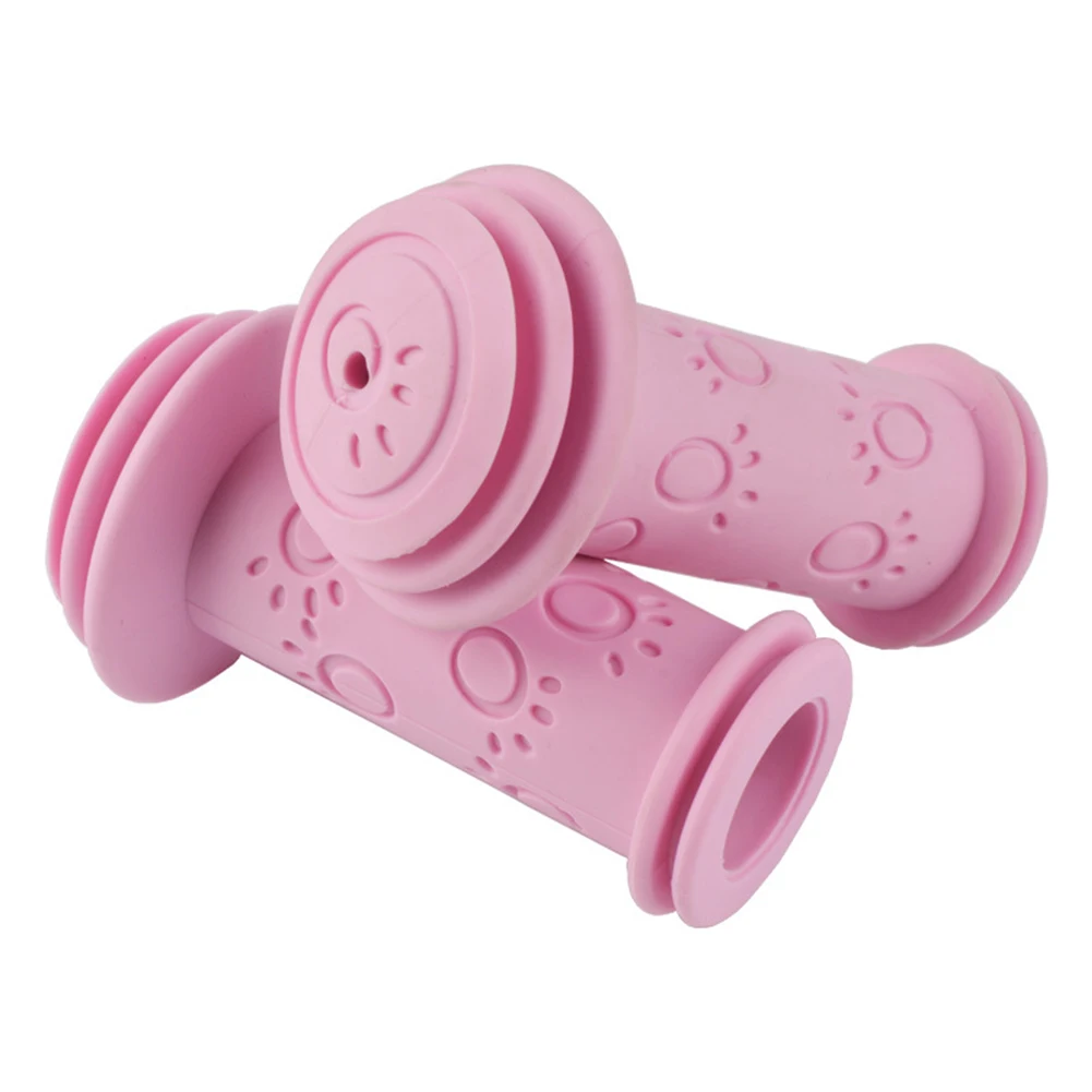 

Children's Bike Handlebar Color Black, Pink Rubber Handle Grip Anti-slip Design Comfortable Grip For Kids Riding
