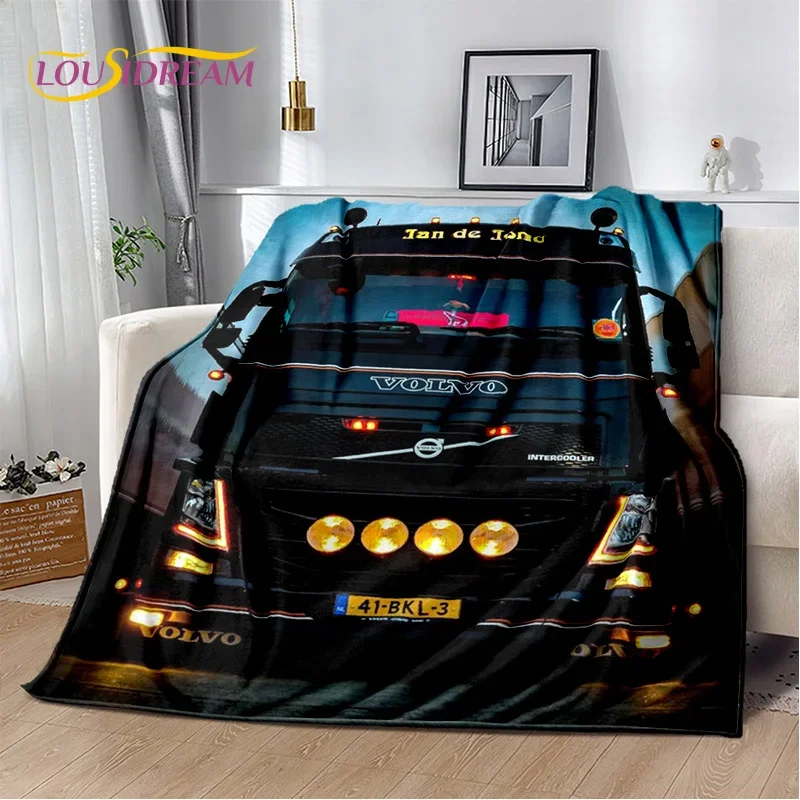 

Volvo Truck Lorry 3D Printing Soft Flannel Blanket for Beds Bedroom Sofa Picnic,Throw Blanket for Cover Outdoor Leisure Nap Gift