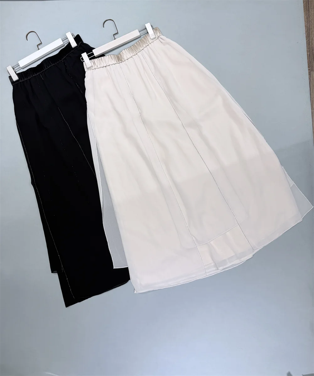 

Summer Chain Beaded Skirt Elastic-Waist Fashionable Casual Skirts For Women