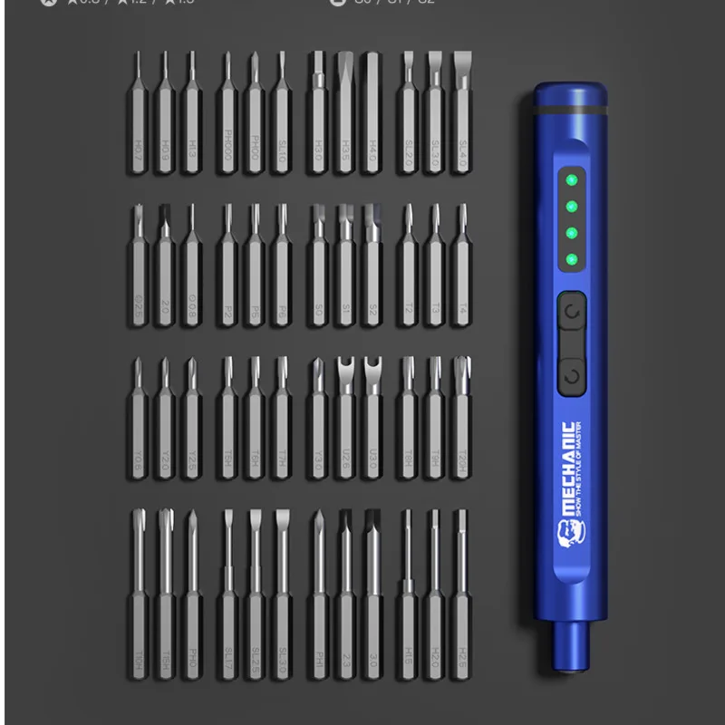 MECHANIC Electric Screwdriver ES480 48 in 1 Set for iPhone Mobile Phone Camera Watch Host Repair Disassembly Tools Kit