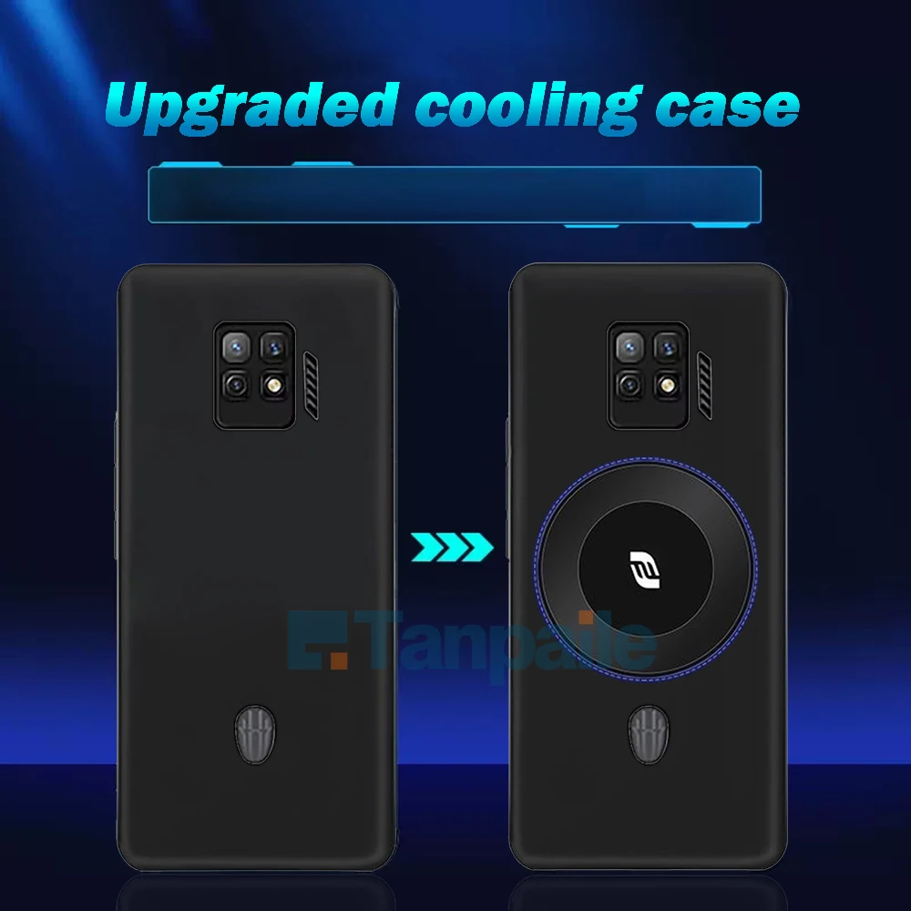 Tanpeile- For ZTE Nubia Red Magic 7 Pro/ 7S Pro Cooling Case Soft Silicone Magnetic Shockproof Gaming Heat Dissipation Funda - view 2