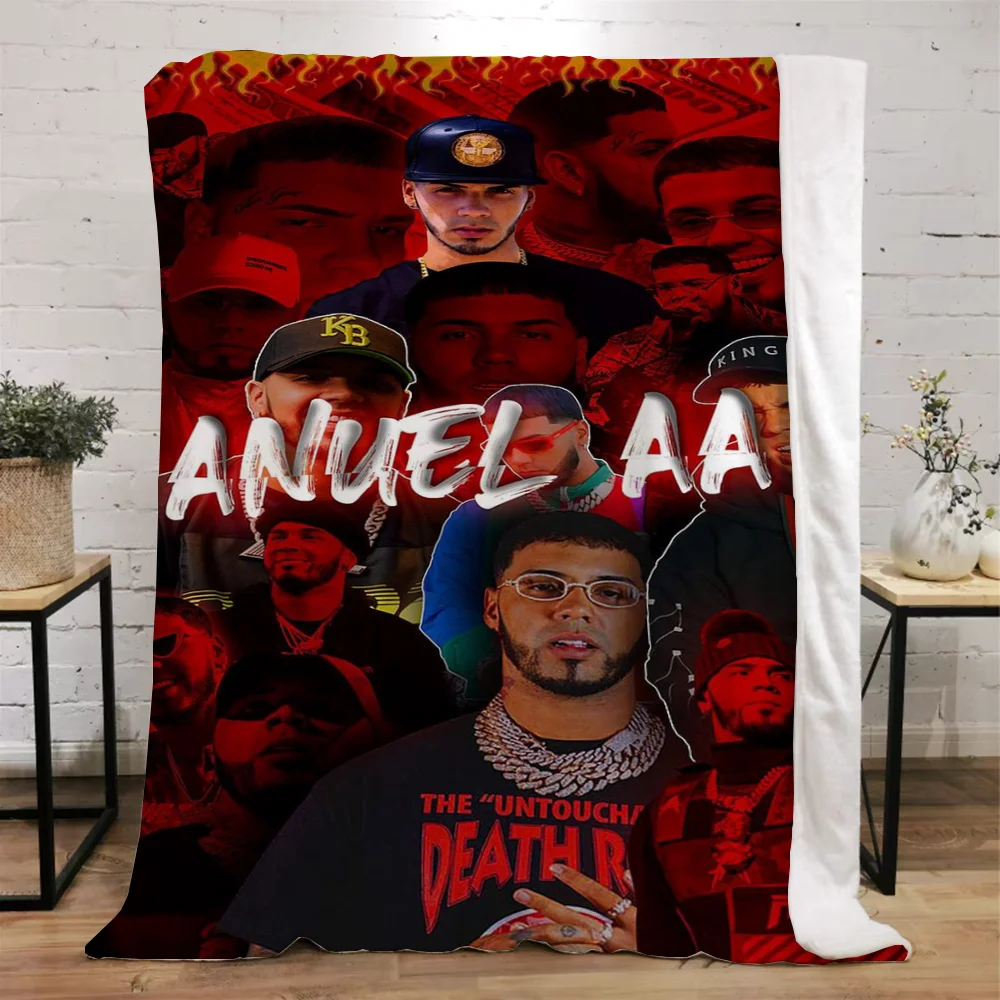 Anuel Aa Velvet Blanket King Size Interior for Home Beach Towel Fluffy Soft Blankets & Throw Knitted Plaid Microfiber Bedding