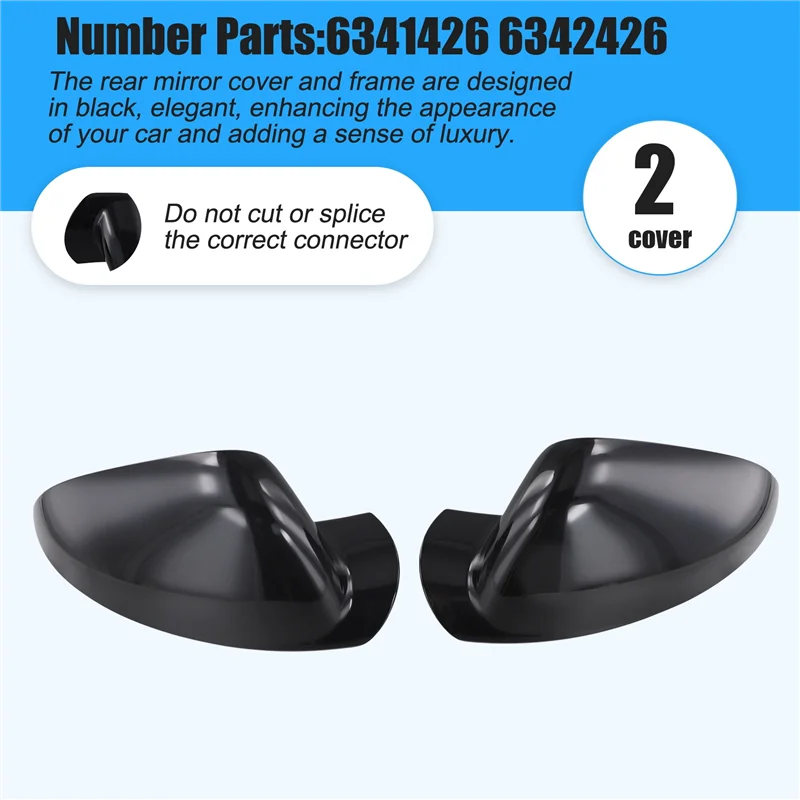 

AASS-Car Rearview Mirror Cover Door Mirror Shell 6341426 6342426 For Opel Vauxhall Insignia A-Model MK1 2008-2016