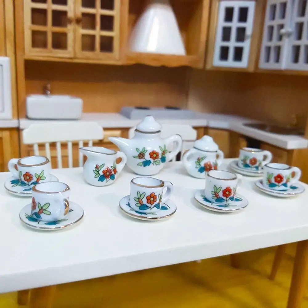 Mini Doll House Accessories Ceramic 10 Styles China Tea Cup Dollhouse Bottle Set for 1/6 BJD Doll/for 11.5