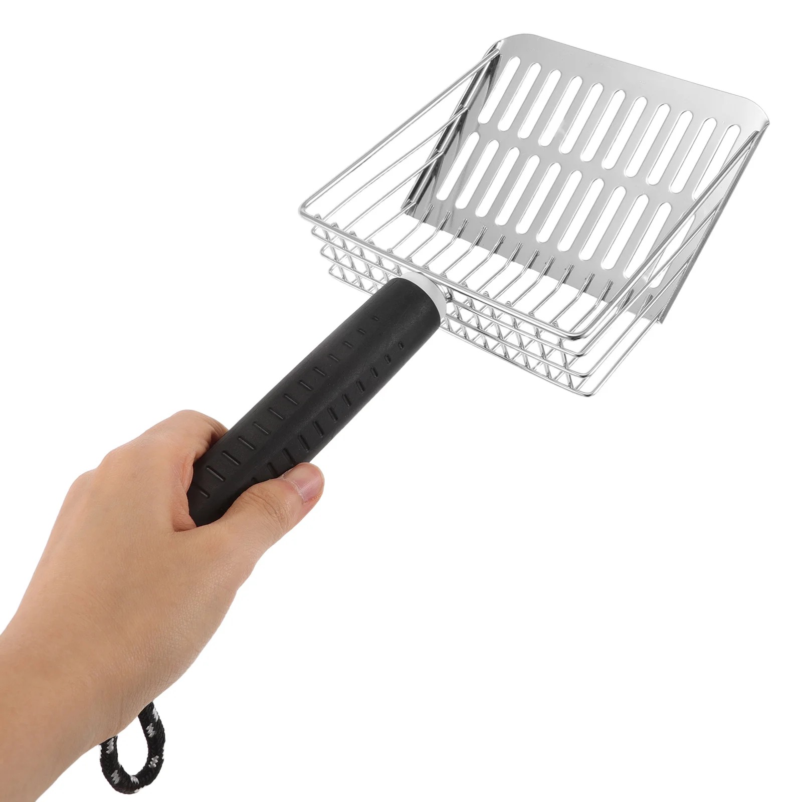 

Heavy Duty Stainless Steel Cat Litter Scoop Detachable Design Ergonomic Handle Litter Scooper Holder Storage Base Pet Tool
