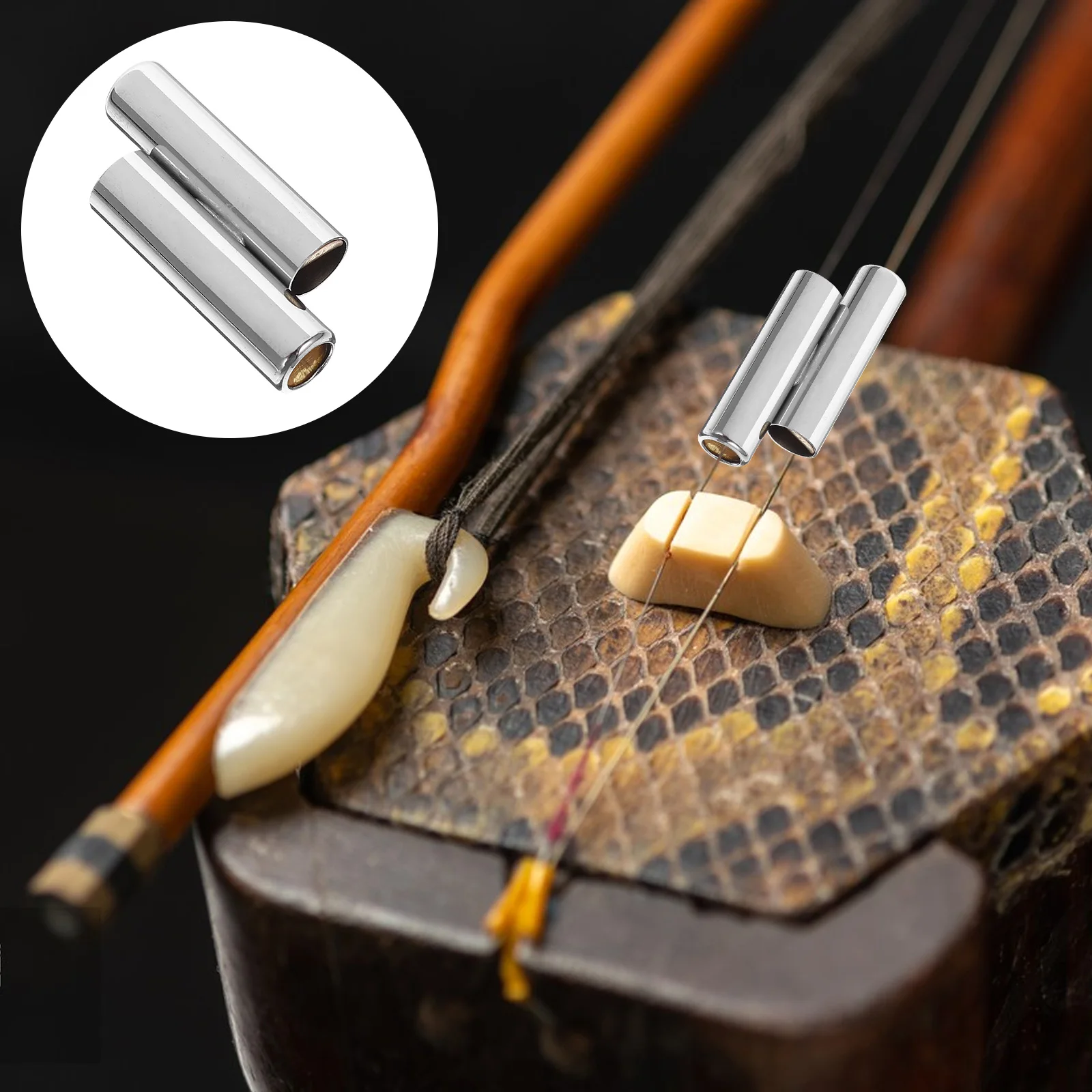 

Erhu Tuner Violin Fine Tuners Professional Pitch Pipe Portable Useful Silver for Violinl Accessories