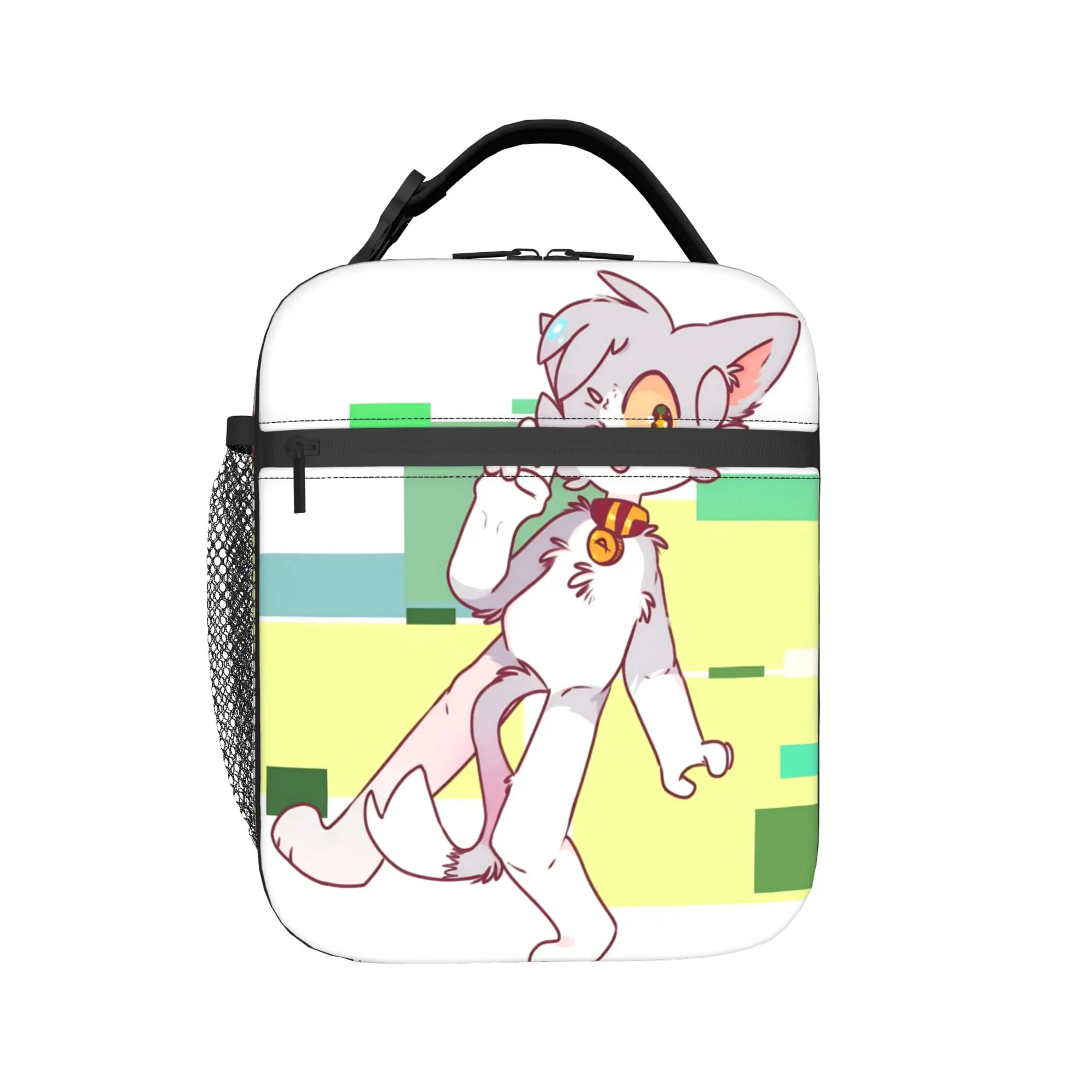 Acenixs Cartoon Cat Insulated Lunch Bag Cooler Bag Reusable,Meal Container  Large Lunch Box Tote for Men Women College  Outdoor