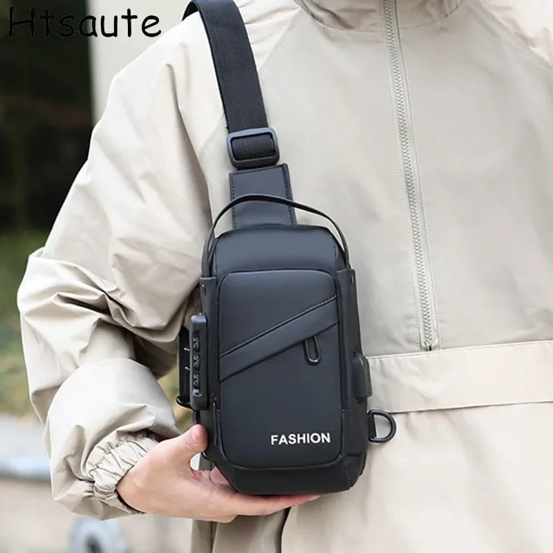 Men's Chest Bag Small Oxford Single Shoulder Crossbody Bags for Man Mini Cloth Sling Sport Cross Phone Male Funny Packs bolso