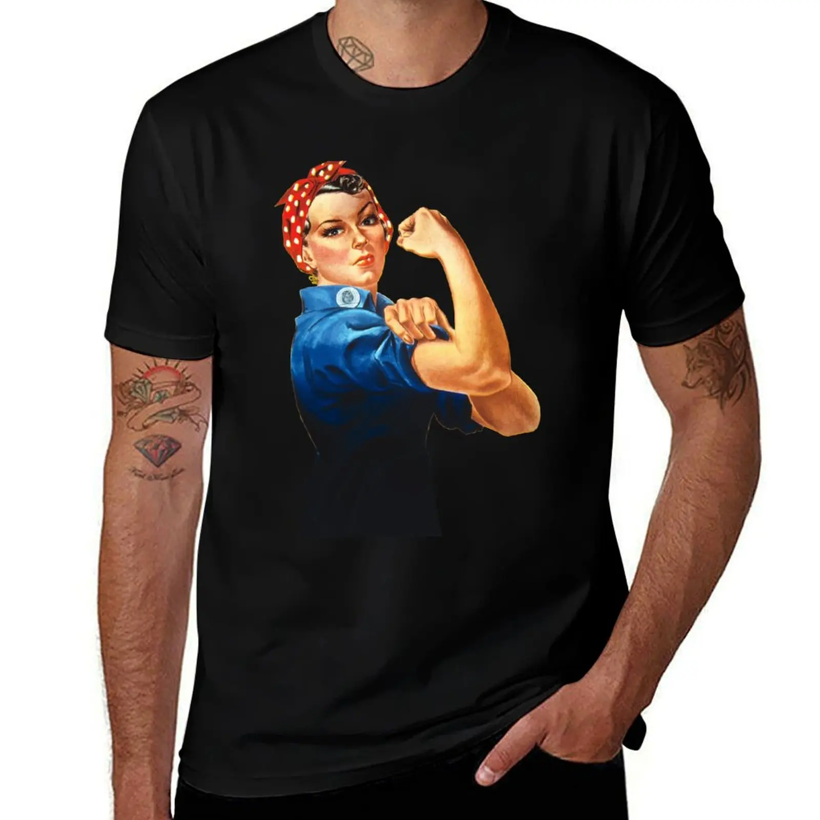 

Rosie The Riveter Retro Style design T-Shirt man t shirt graphic man tshirt T-Shirt